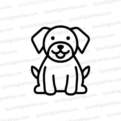 Happy puppy silhouette SVG for joyful pet projects