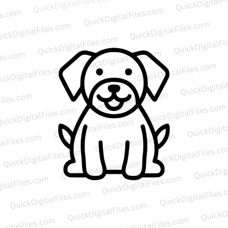 Happy puppy silhouette SVG for joyful pet projects