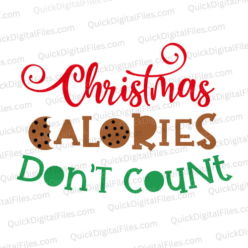 Christmas Calories Don’t Count: PNG DXF SVG