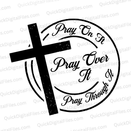 "Circular Christian Prayer Graphic in SVG, PNG, JPEG"