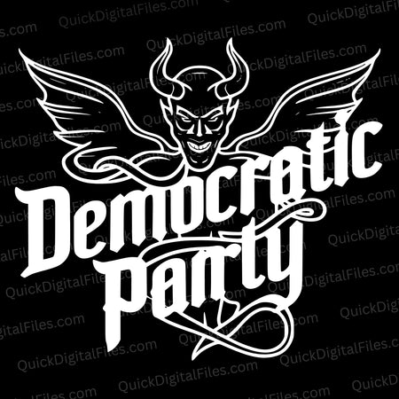 democrats new logo with Satan SVG