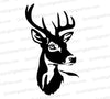 "Stunning Buck Deer Head Silhouette SVG, PNG, JPEG"