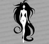 "Elegant Nude Woman SVG Artistic Design"