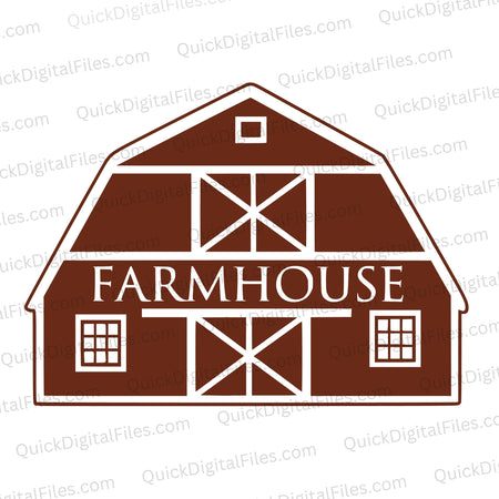 Rustic Barn SVG Illustration