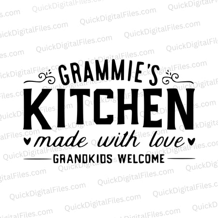 "Made with Love and Grandkids Welcome kitchen SVG design"