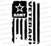 "American Army Veteran Rustic Flag" SVG for patriotic projects and veteran tributes.