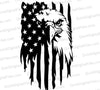 Black Eagle on American Flag - Patriotic Graphic Art Download svg png jpeg