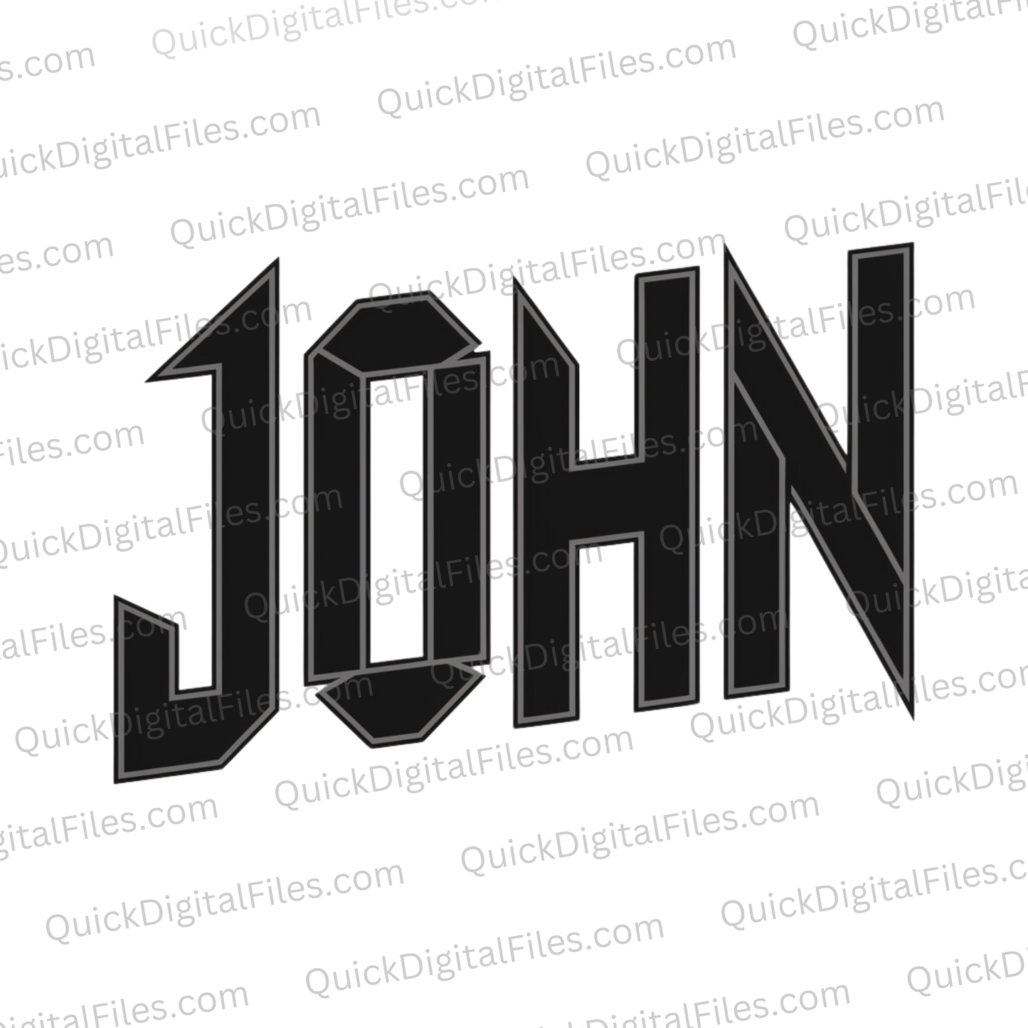 John name graphic with transparent background for versatile design