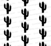 "Minimalist Cactus Silhouette Pattern PNG and SVG"