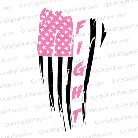 Breast cancer awareness flag SVG file
