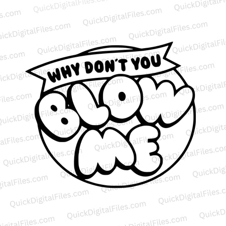 "Funny adult-themed SVG silhouette with bold text"