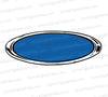 Blank Ford logo SVG with blue oval and black-silver edge
