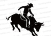 "Cowboy Riding Bucking Bull Silhouette SVG, PNG, JPEG"