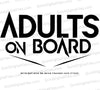 "Adults On Board not keen on crashing text graphic SVG."