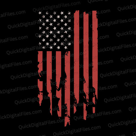 Distressed American Flag SVG