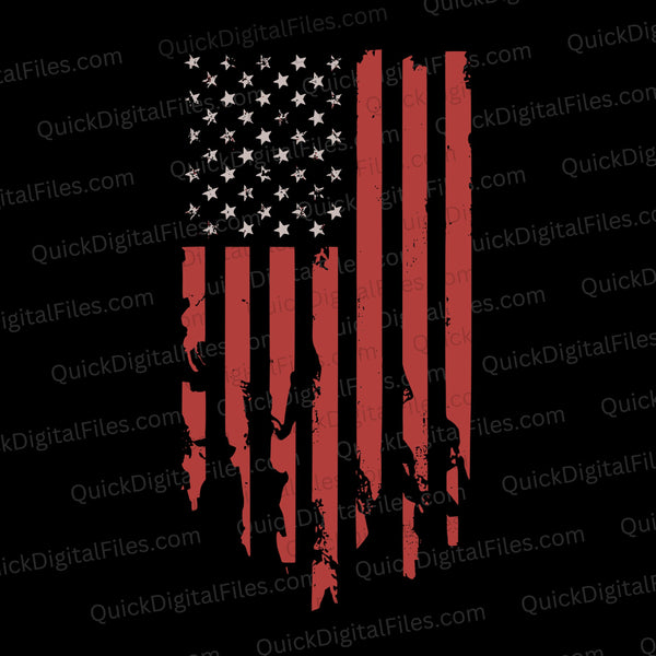 Distressed American Flag SVG