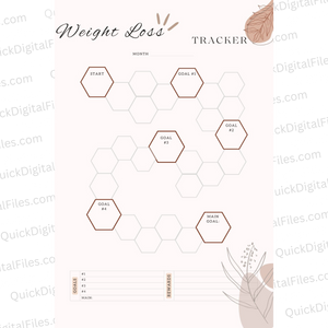 "Editable Weight Loss Tracker Canva Template Download"