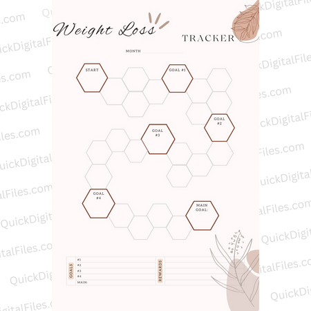 "Editable Weight Loss Tracker Canva Template Download"