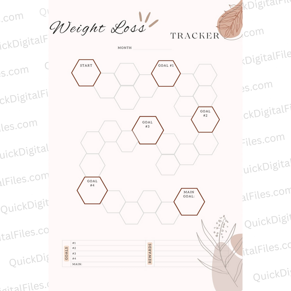 "Editable Weight Loss Tracker Canva Template Download"