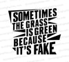 Grass is green SVG text graphic