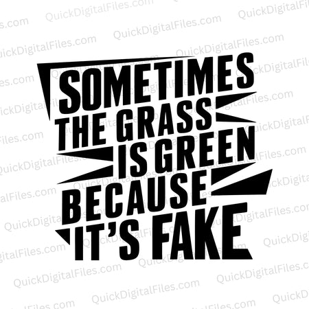 Grass is green SVG text graphic