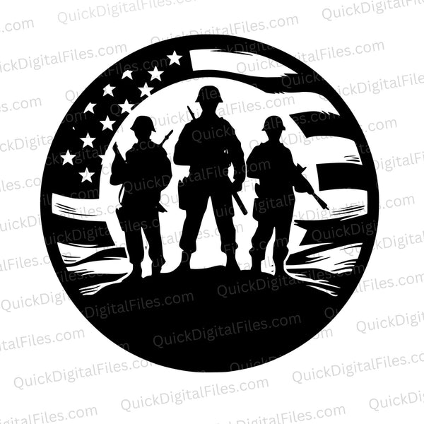 Military Soldiers Emblem SVG
