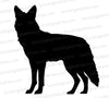 Simple Coyote Standing Silhouette SVG