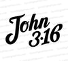 "John 3:16 Scripture Verse in Stylized Cursive Font SVG, PNG, JPEG"