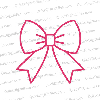 "Pink bow silhouette SVG for elegant designs."