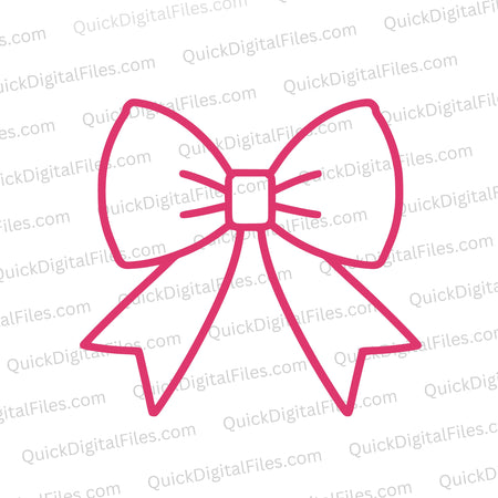 "Pink bow silhouette SVG for elegant designs."
