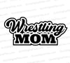 "Wrestling mom SVG in black and white for custom apparel and gear."