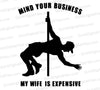 "Humorous Man on Stripper Pole Silhouette Graphic SVG, PNG, JPEG, PDF"