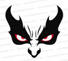 "Black and Red Evil Demon Eyes Silhouette Graphic"