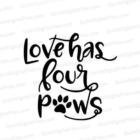 Heartwarming pet-themed SVG file for DIY projects and gifts