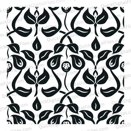 "Seamless boho floral pattern in endless repeat for textiles and wallpapers."
