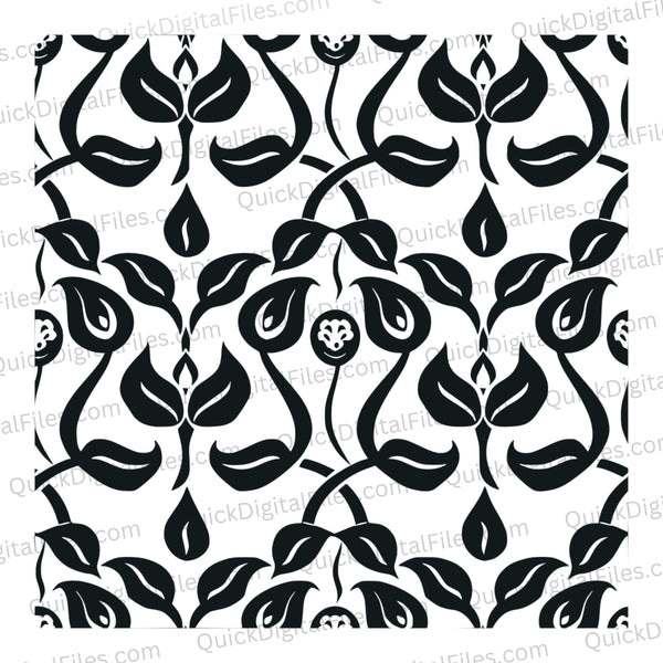 "Seamless boho floral pattern in endless repeat for textiles and wallpapers."