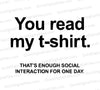 "Introvert humor t-shirt SVG in black and white."
