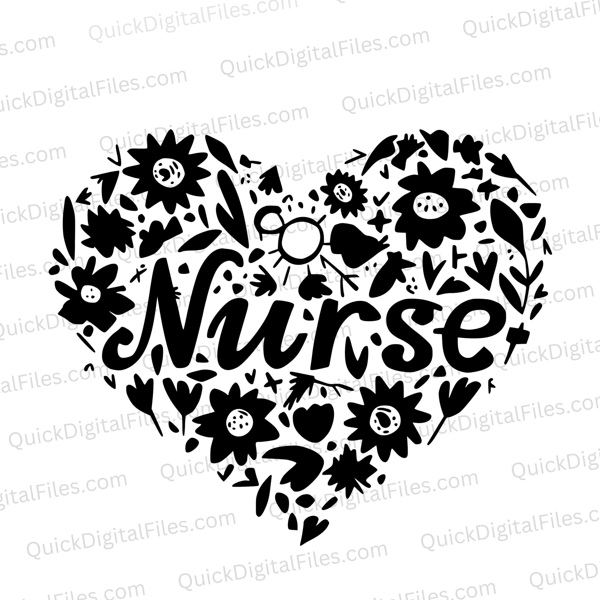 Make a Statement with Our Nurse Heart SVG Graphic: