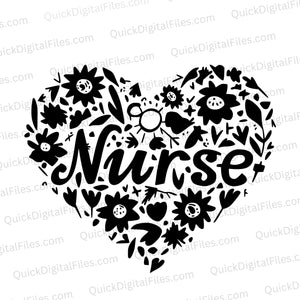 Make a Statement with Our Nurse Heart SVG Graphic: