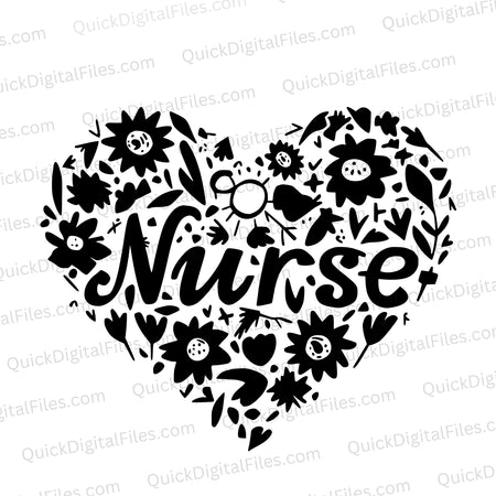 Make a Statement with Our Nurse Heart SVG Graphic: