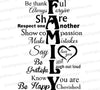 "FAMILY Core Values" inspirational SVG text graphic for home decor and DIY projects.