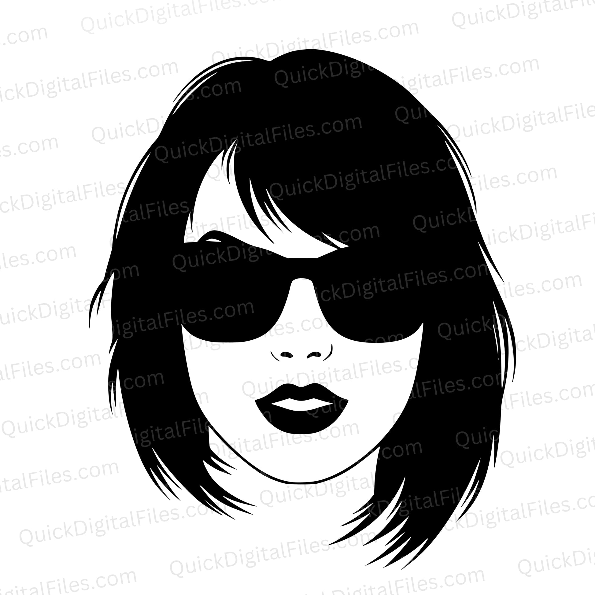 Taylor Swift Silhouette SVG | Iconic Headshot for Cricut & Engraving