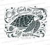 "He Leads Me Beside Still Waters Sea Turtle Graphic SVG, PNG, JPEG, PDF"