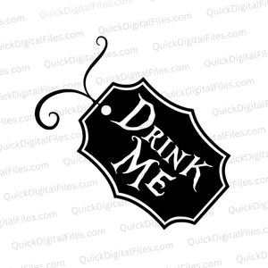 Creepy potion label SVG for spooky decorations