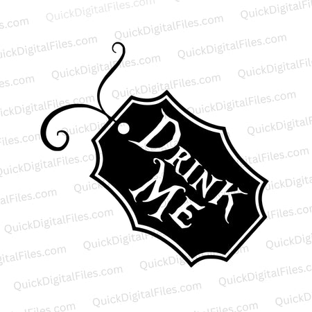 Creepy potion label SVG for spooky decorations