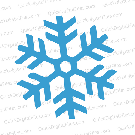 "Delicate Frosty Blue Snowflake SVG for Holiday Crafting"