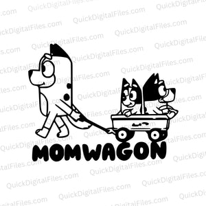 Free Bluey Momwagon SVG