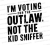 "I'm Voting for the Outlaw Grunge-Style T-Shirt Design"