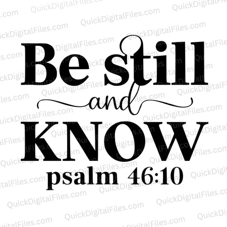 Be Still and Know SVG
