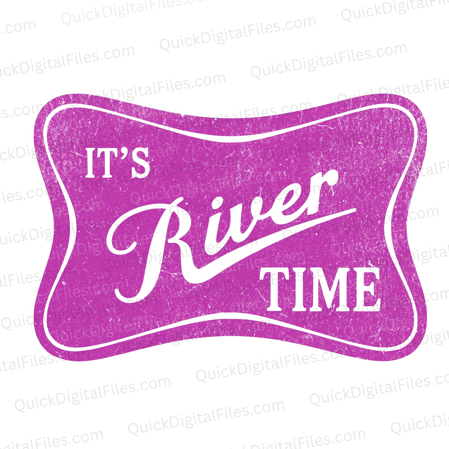 Float Trip SVG | "It’s River Time" Beer Label-Inspired River Graphic

